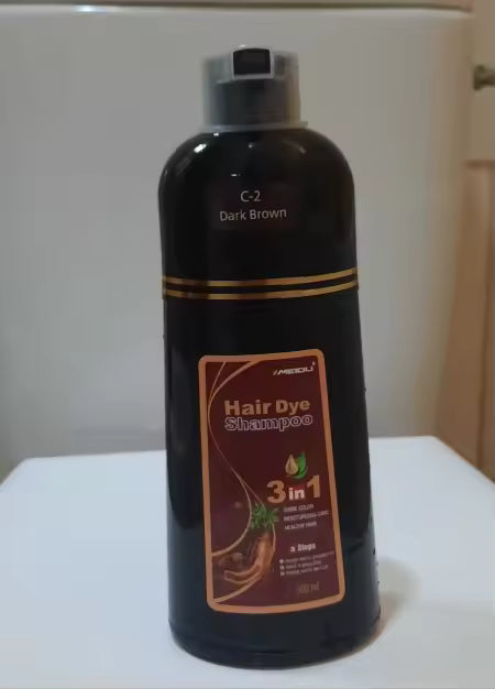 3-in-1 Instant Hair Color Shampoo – Natural Black & Fashion Shades (500ml)