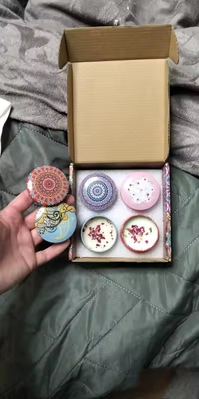 4-Piece Luxury Scented Candle Set – Romantic Collection
