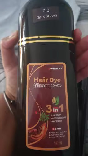 3-in-1 Instant Hair Color Shampoo – Natural Black & Fashion Shades (500ml)