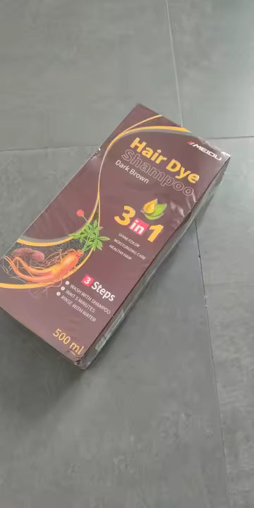 3-in-1 Instant Hair Color Shampoo – Natural Black & Fashion Shades (500ml)