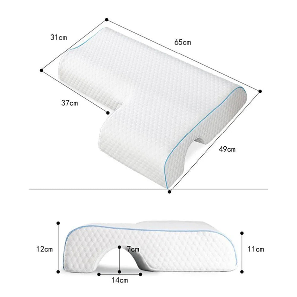 Arched Couples Cuddle Pillow – Memory Foam Comfort for Better Sleep Together
