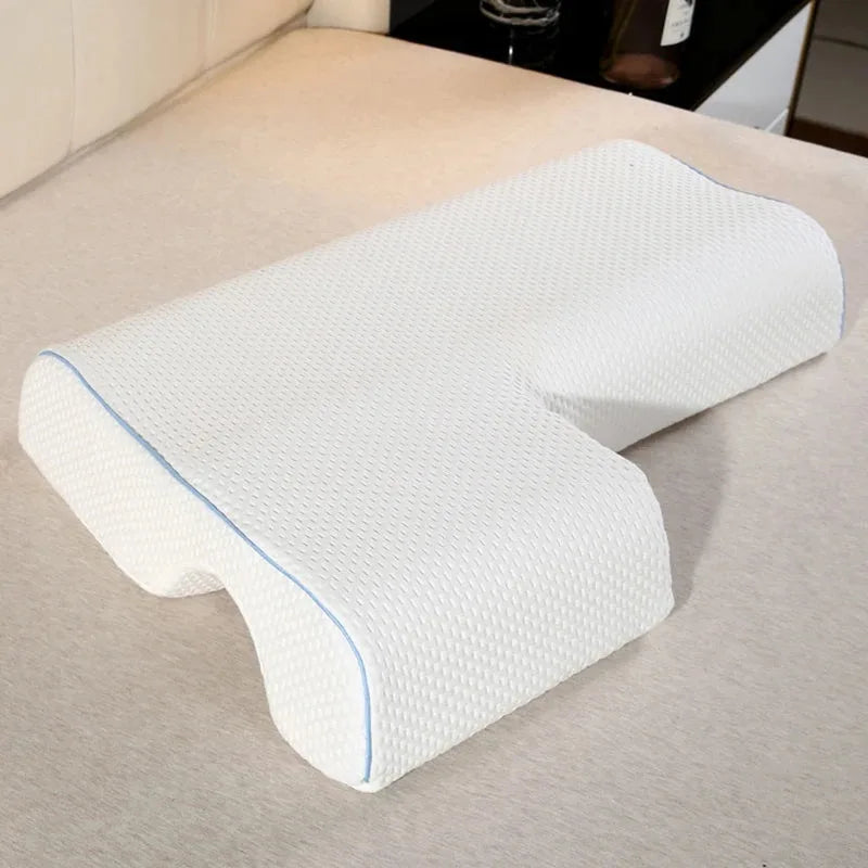 Arched Couples Cuddle Pillow – Memory Foam Comfort for Better Sleep Together