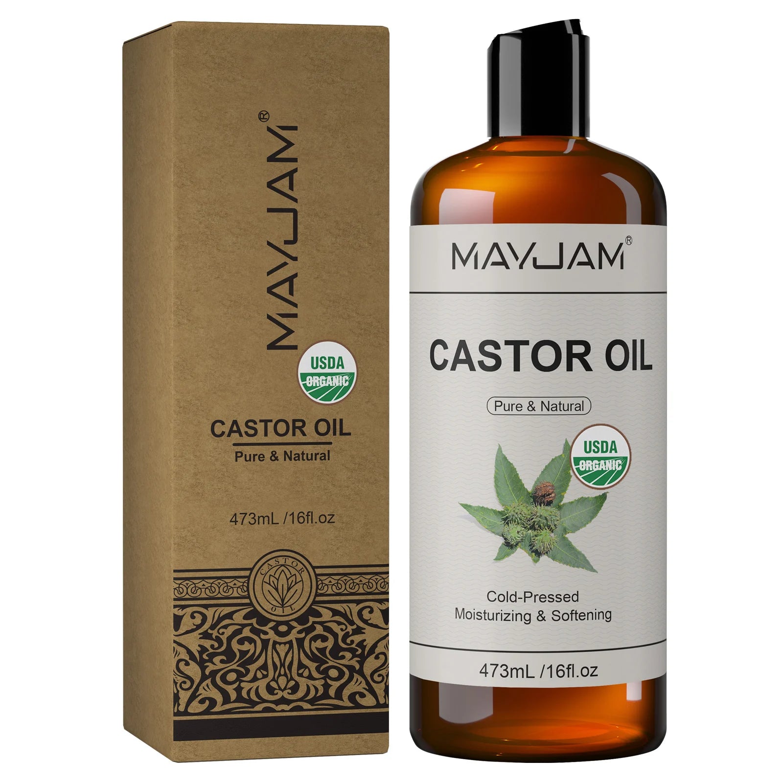 Organic Castor Oil – Deep Nourishing Beauty Oil (16 fl. oz)