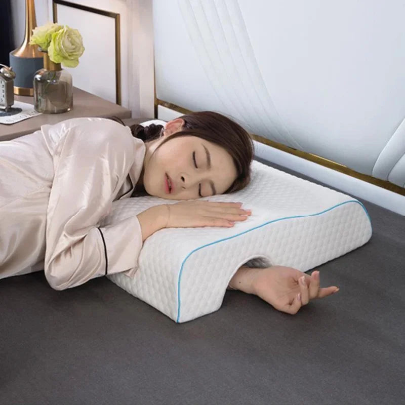 Arched Couples Cuddle Pillow – Memory Foam Comfort for Better Sleep Together