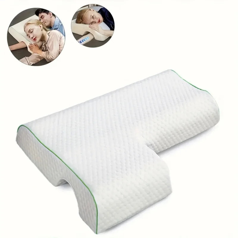 Arched Couples Cuddle Pillow – Memory Foam Comfort for Better Sleep Together