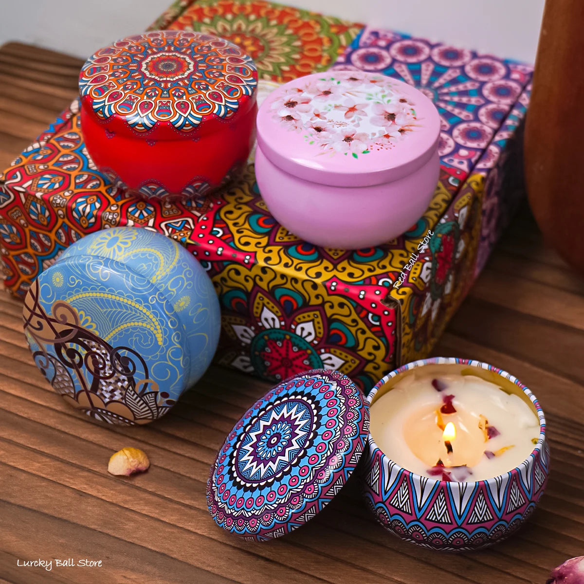 4-Piece Luxury Scented Candle Set – Romantic Collection