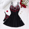 Sexy Strapless Lace Nightgown – Sheer Floral Elegant Lingerie for Women