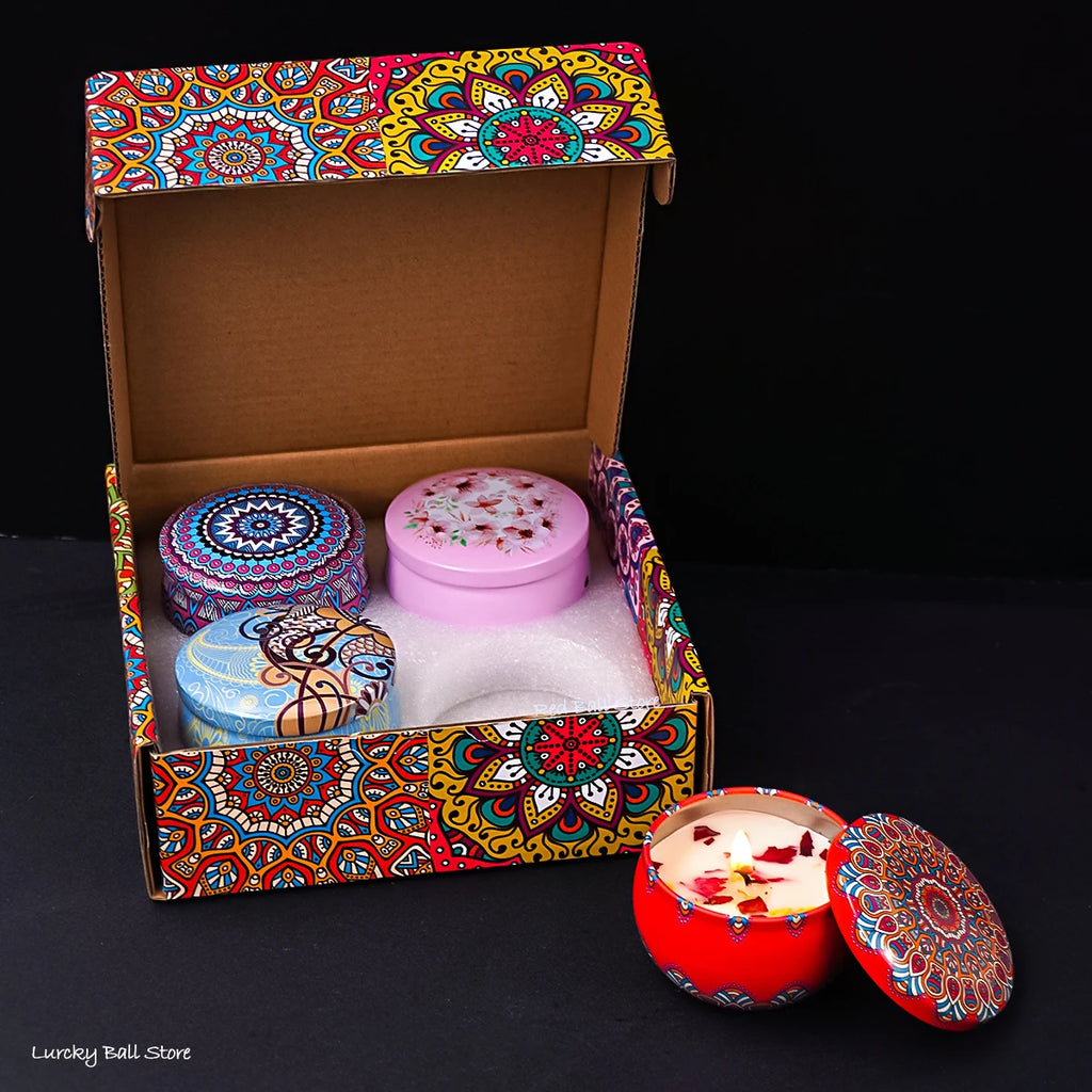 4-Piece Luxury Scented Candle Set – Romantic Collection