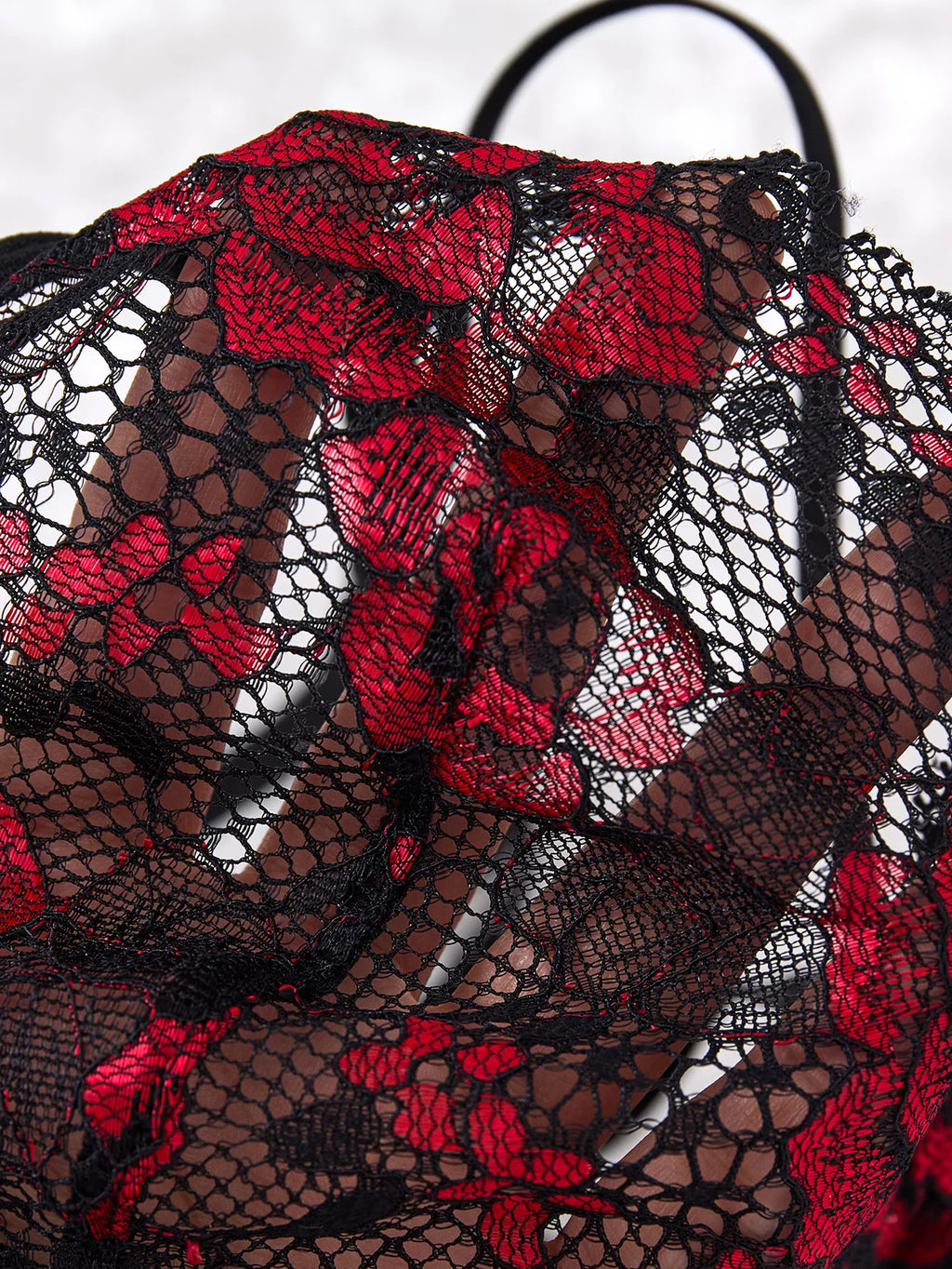 Sexy Strapless Lace Nightgown – Sheer Floral Elegant Lingerie for Women
